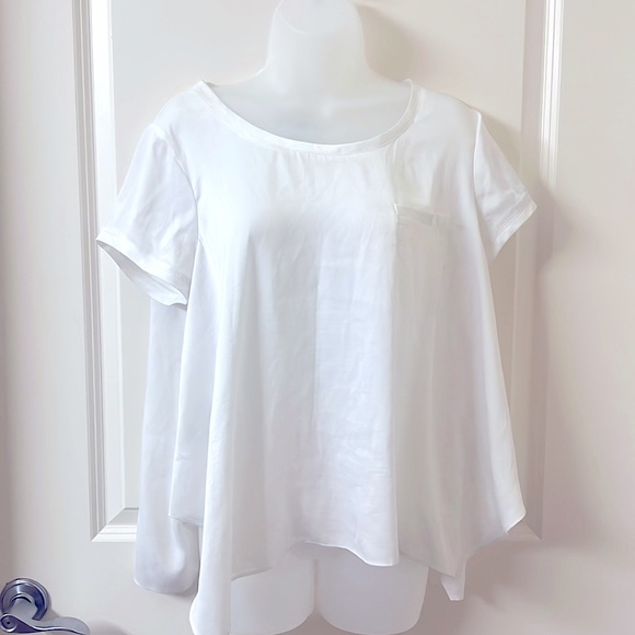 BCBG Kelsey Top - Silky & Flowy - Color White - Picture 10 of 14